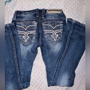 Rock Revival Women's Blue Embellished Boot Cut Jeans